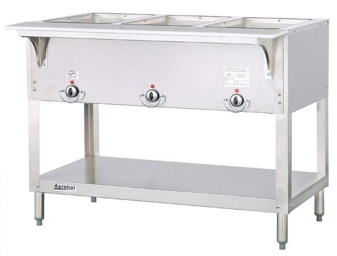 3-Well Duke Aerohot 44-3/8" Natural Gas Hot Food Steamtable w/ (3) 1000 BTU heat Wells 303-NAT