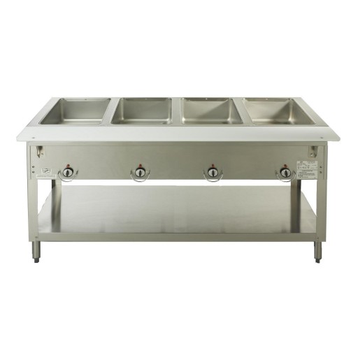 4-Well Duke Aerohot 58-3/8" Natural Gas Hot Food Steamtable w/ (4) 1000 BTU heat Wells 304-NAT