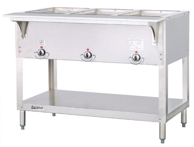3-Well Duke Aerohot 44-3/8" LP Hot Food Steamtable w/ (3) 1000 BTU heat Wells 303-LP