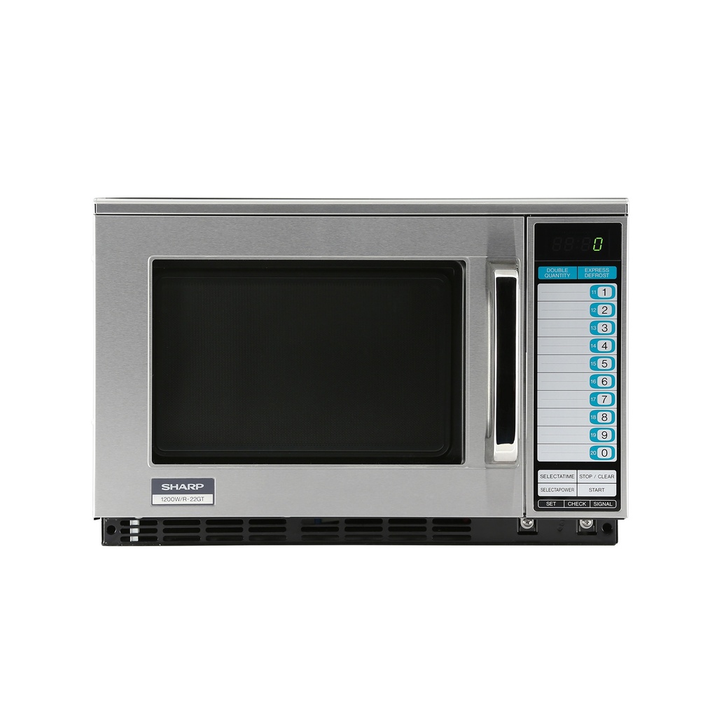 Sharp® Commercial Heavy Duty Stainless Steel 1200W Digital Microwave R22GTF