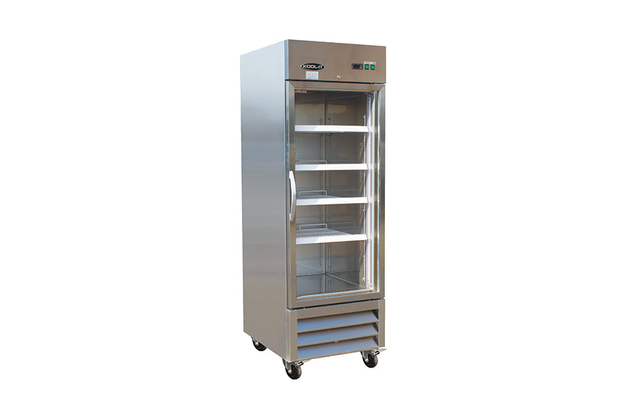 1 Glass Door Refrigerator 23 Cu Ft Upright Bottom Mount IKON IB27RG