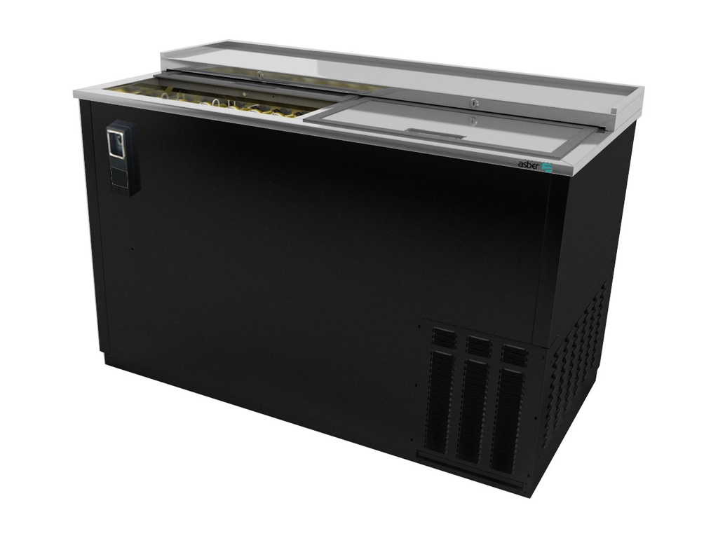 Asber USA 50" Black-Finish Bottle Cooler - 704 Cans ADBC-50