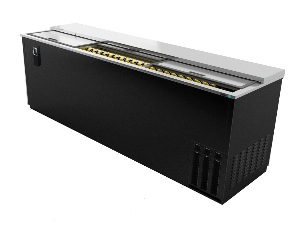 Asber USA 95" Black-Finish Bottle Cooler - 1408 Cans ADBC-94