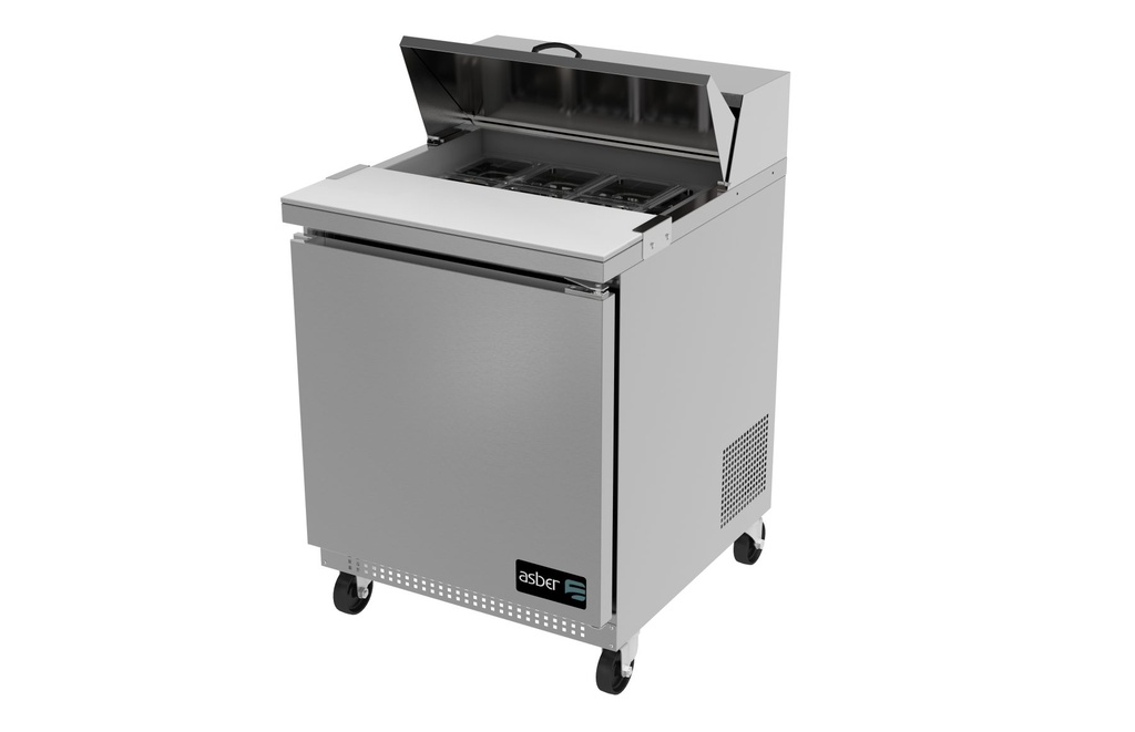 1 Door 27-Inch Sandwich Salad Kitchen Prep Table Asber USA APTS-27-8