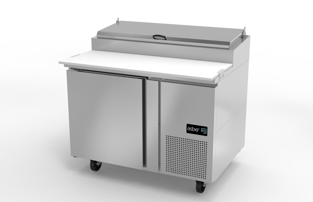 Asber USA 46" All Stainless Pizza Prep Table "“ 6 Pans APTP-46