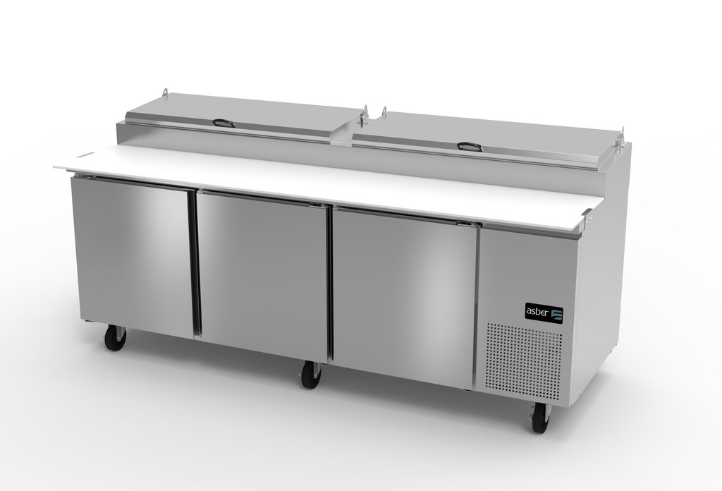 Asber USA 93" All Stainless Pizza Prep Table "“ 12 Pans APTP-93