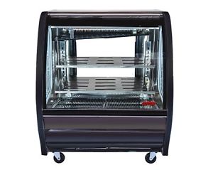 40" Curved Glass Refrigerated Deli Bakery Display Case PRO-KOLD DDC40 Black