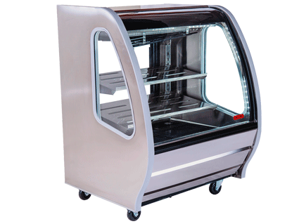 40" Curved Glass Refrigerated Deli Bakery Display Case PRO-KOLD DDC40 SS Stainless Steel