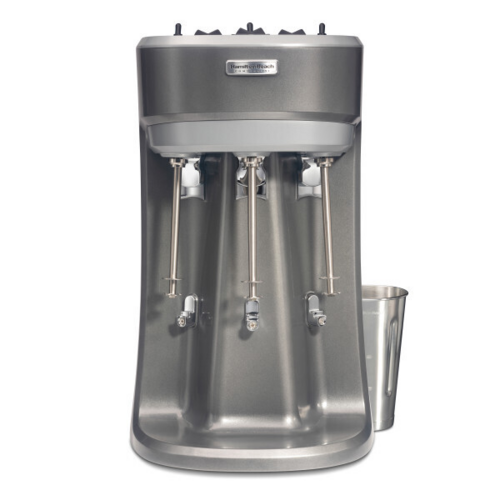 Hamilton Beach HMD400R Drink Mixer Triple Spindle Soda Fountain Bar Use 3 Motors 3 Speeds Stainless Steel Cups