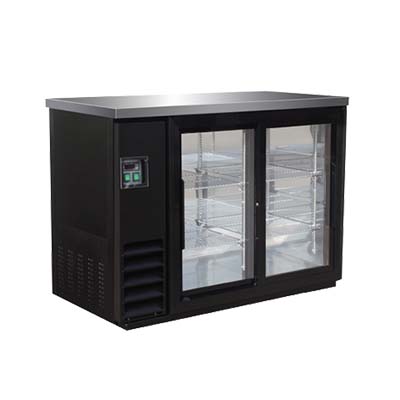 2 Door Refregerator Back Bar Storage Cabinet IKON IBB49-2G-24SD