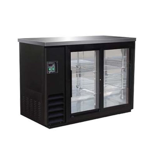 2 Door Refregerator Back Bar Storage Cabinet IKON IBB49-2G-24SD