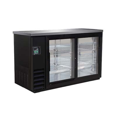 2 Door Refregerator Back Bar Storage Cabinet IKON IBB61-2G-24SD