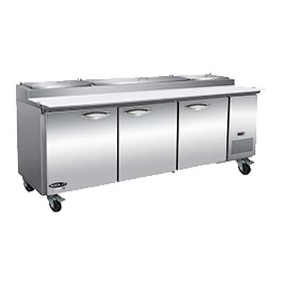 IKON 94" 3 Door Stainless Pizza Prep Table IPP94