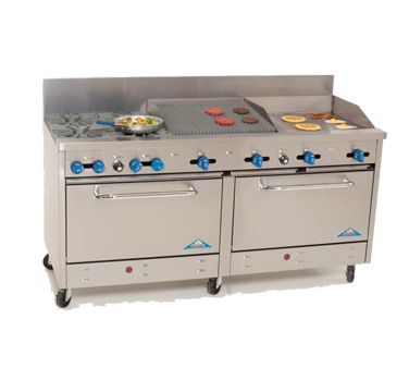 Comstock Castle 2F330-24-2RB Range, 72" Restaurant, Gas