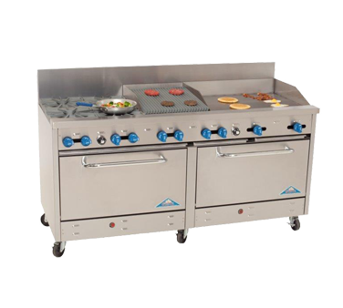 Comstock Castle 2F330-30-1.5RB Range, 72" Restaurant, Gas