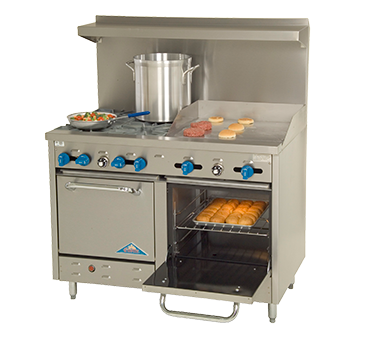 Comstock Castle F3218-24 Range, 48" Restaurant, Gas