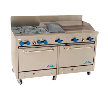 Comstock Castle F3226-24-1RB Range, 60" Restaurant, Gas