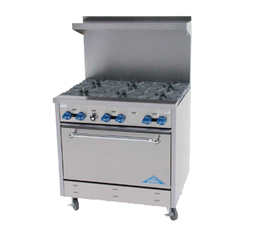 Comstock Castle F330 Range, 36" Restaurant, Gas