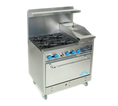 Comstock Castle F330-12B Range, 36" Restaurant, Gas