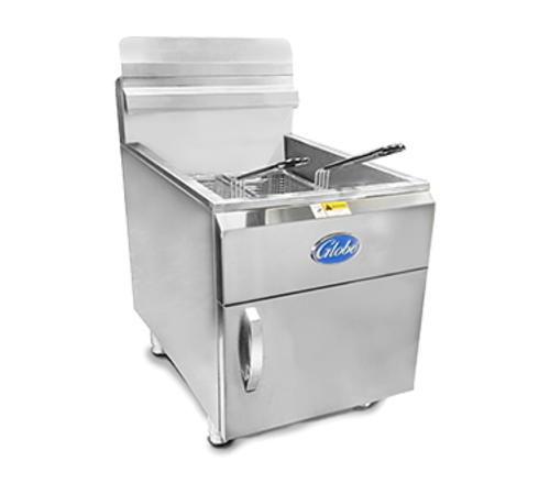 Globe Food Equipment Co. GF30PG Fryer Gas Liquid Propane Countertop Single Pot 30lbs Fat Capacity Stainless Steel