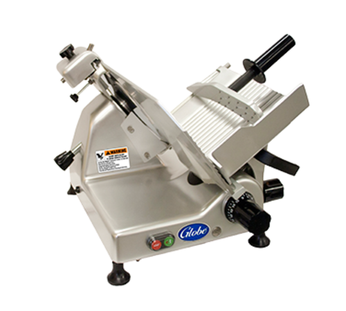 Globe Food Equipment Co. G10 Food Slicer Manual 10 Inch Knife Extended Chute Pyramid End Weight Top Mounted Sharpener