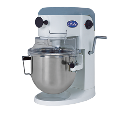 Globe Food Equipment Co. SP05 Planetary Mixer 5 qt Countertop Model 10 Speed Gear Driven Transmission Bowl Lift Thermal Overload Protection