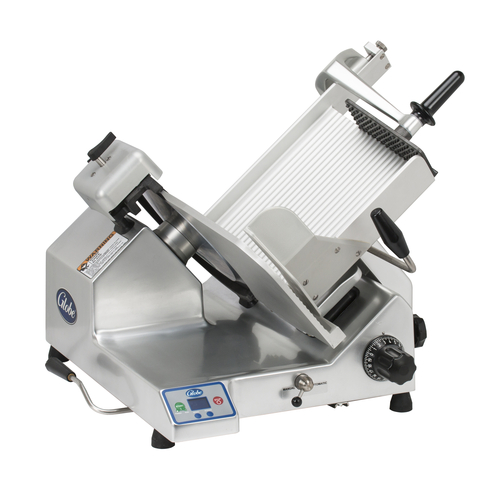 Globe Food Equipment Co. SG13A-05 Premium Heavy Duty Advanced Slicer Automatic 13 Inch Steel Knife 4 Speeds LCD Display