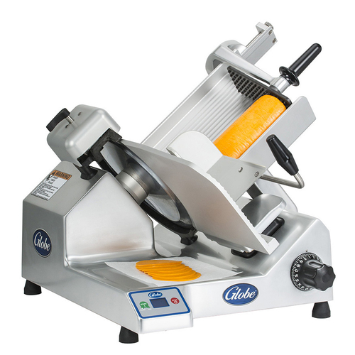 Globe Food Equipment Co. SG13 Premium Heavy Duty Advanced Slicer 13 Inch Steel Knife LCD Display Auto Off Features