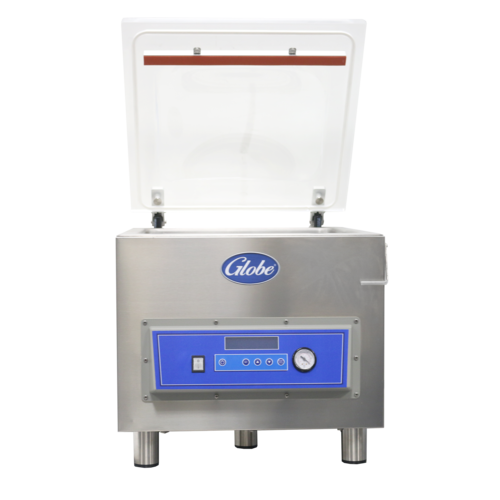Globe Food Equipment Co. GVP20A Vacuum Packaging Machine 16-1/2 inch Seal Bar Digital Display 20m³h Pump Gas Flush