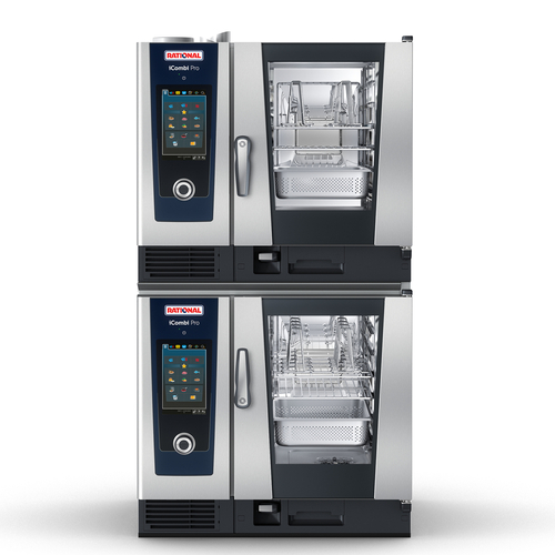 RATIONAL ICP 6-HALF ON 6-HALF E 208240V 3 PH Double Stack Combi Oven