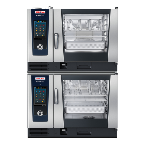 RATIONAL ICP 6-FULL ON 6-FULL E 208240V 3 PH Combi Oven Double Stack