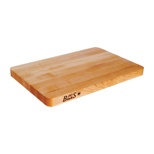 John Boos Boos Block Chop-N-Slice Series Reversible Wood Cutting Board with Eased Corners, 1.25-Inch Thickness, 20" x 15" x 1 1/4", Maple
