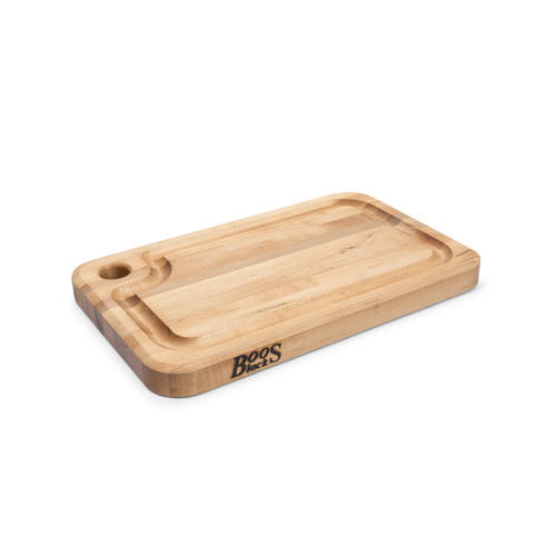 John Boos Boos Block Prestige Series Large Reversible Wood Cutting Board, 1 1/4-Inch Thickness, 16" x 10" x 1 1/4", Maple