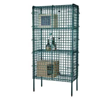 Security Cage Liquor Storage 24 x 48 Green Epoxy