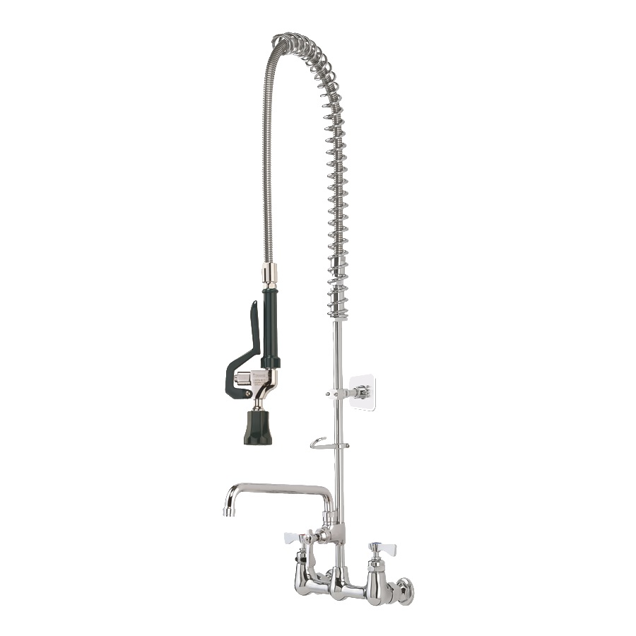 Krowne Royal Series 8" Wall Mount Pre-rinse Assembly with 12" Add-On Faucet 17-109WL