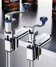 Can Opener, manual, #2â„¢ table style with plated steel base (for standard # 10 cans up to 7" tall