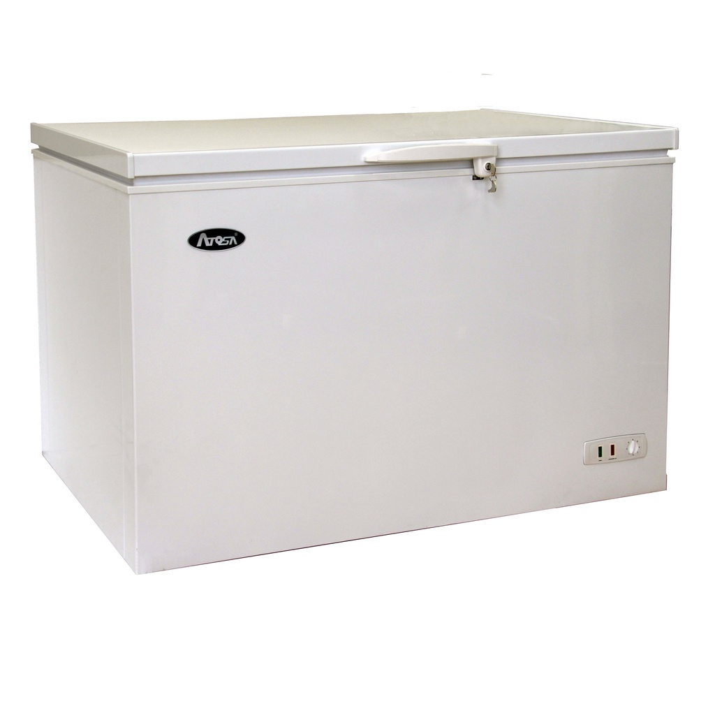 Atosa USA MWF9016GR Chest Freezer 60-1/5W x 26-1/2D x 32-1/2H 15.9 cu ft Locking Lid White Coated Steel
