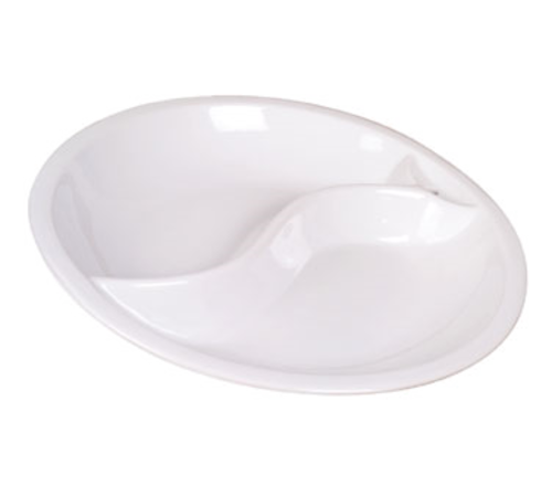 Spring USA 9557-59/36/12 Chafing Dish Insert Divided Round Yin Yang Design