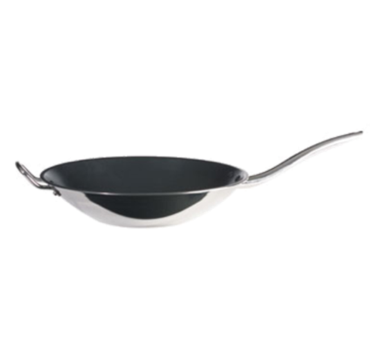Spring USA 8218-60/35 Vulcano Induction Wok Pan 4qt Multi-Ply Stainless Steel