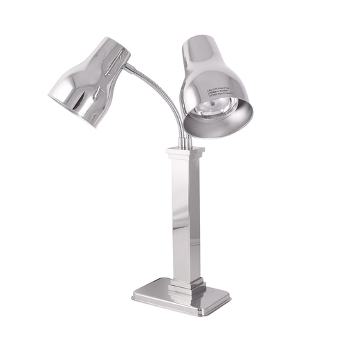 Spring USA 2792-6E Double Heat Lamp with Adjustable Neck and Stainless Steel Finish