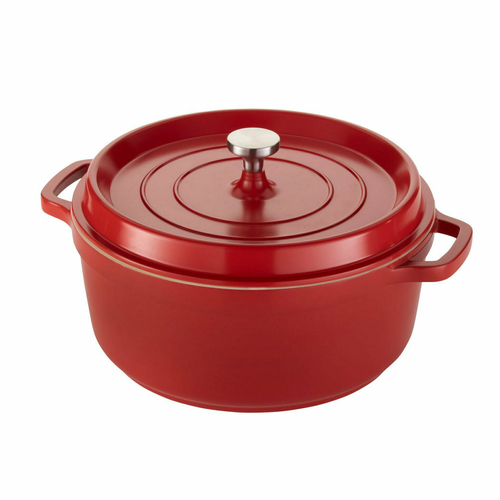 Spring USA 8658-5/28 Ironlite Casserole 72qt Round Deep with Lid Red