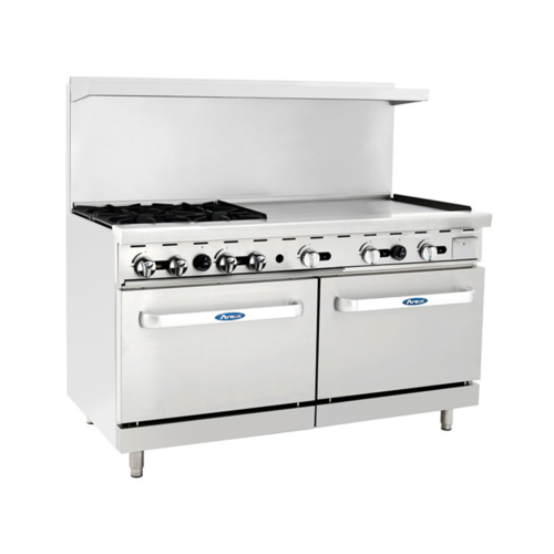 Atosa USA AGR-4B36GR-LP CookRite Range LP Gas 60W x 31D x 57-3/8H 4 Open Burners 36 Griddle 2 Ovens 221000 BTUs