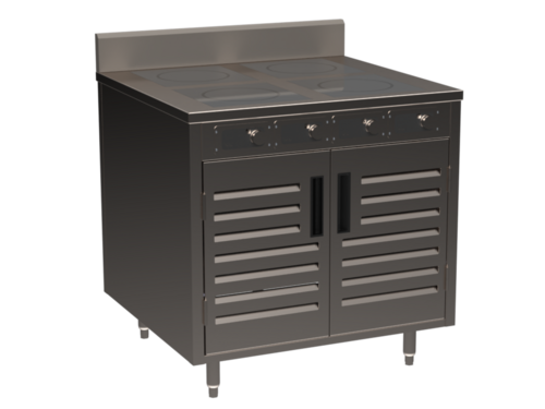 Spring USA BOH-1800D Induction Cooking Cart Electric 36 Inch 4 Burner