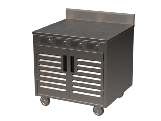 Spring USA BOH-1800DC Induction Cooking Cart Electric 36 Inch 4800 Watts