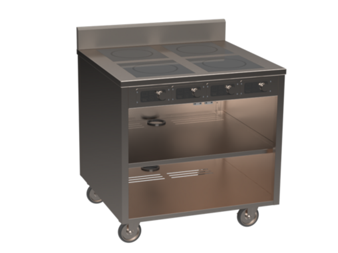 Spring USA BOH-2600C Induction Cooking Cart Electric 36 Inch 600 Watt Burners