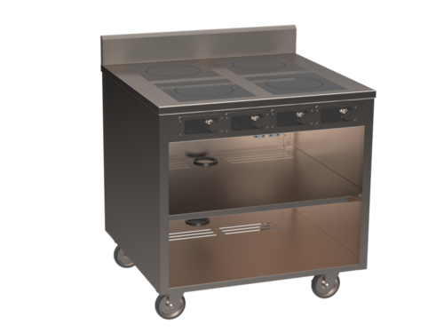 Spring USA BOH-2600C Induction Cooking Cart Electric 36 Inch 600 Watt Burners