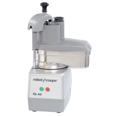 Robot Coupe CL40 Commercial Food Processor with Stainless Steel Vegetable Prep Attachment and Metal Base