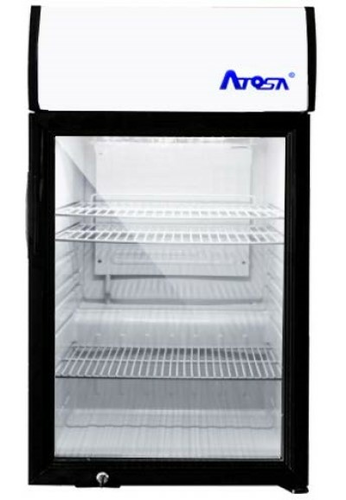 Atosa USA CTD-3S Refrigerator Merchandiser Countertop One Section 18-1/8W x 18-1/2D x 33H Cold Wall Cooling 2.4 cu ft Capacity