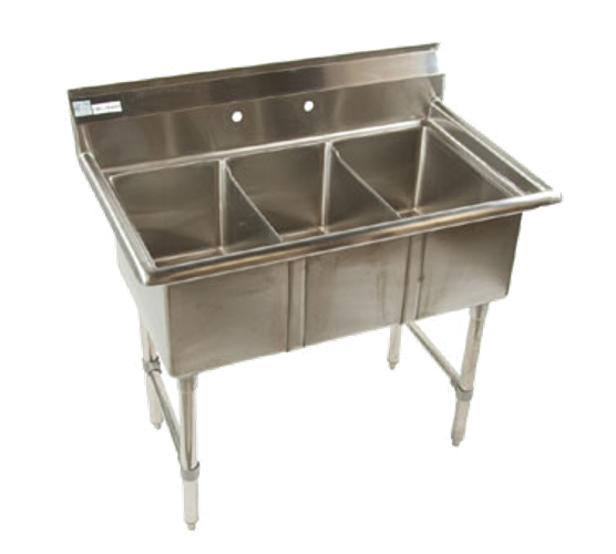 All Stainless 3 compartment 15x15 Small Sink