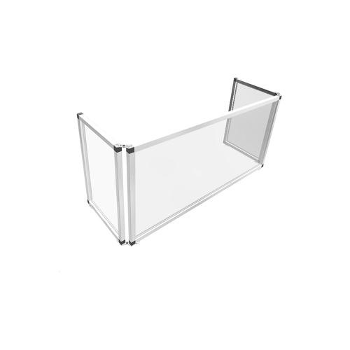Spring USA MSG4824 Sneeze Guard 48W x 25D x 24H 3 Sided Foldable